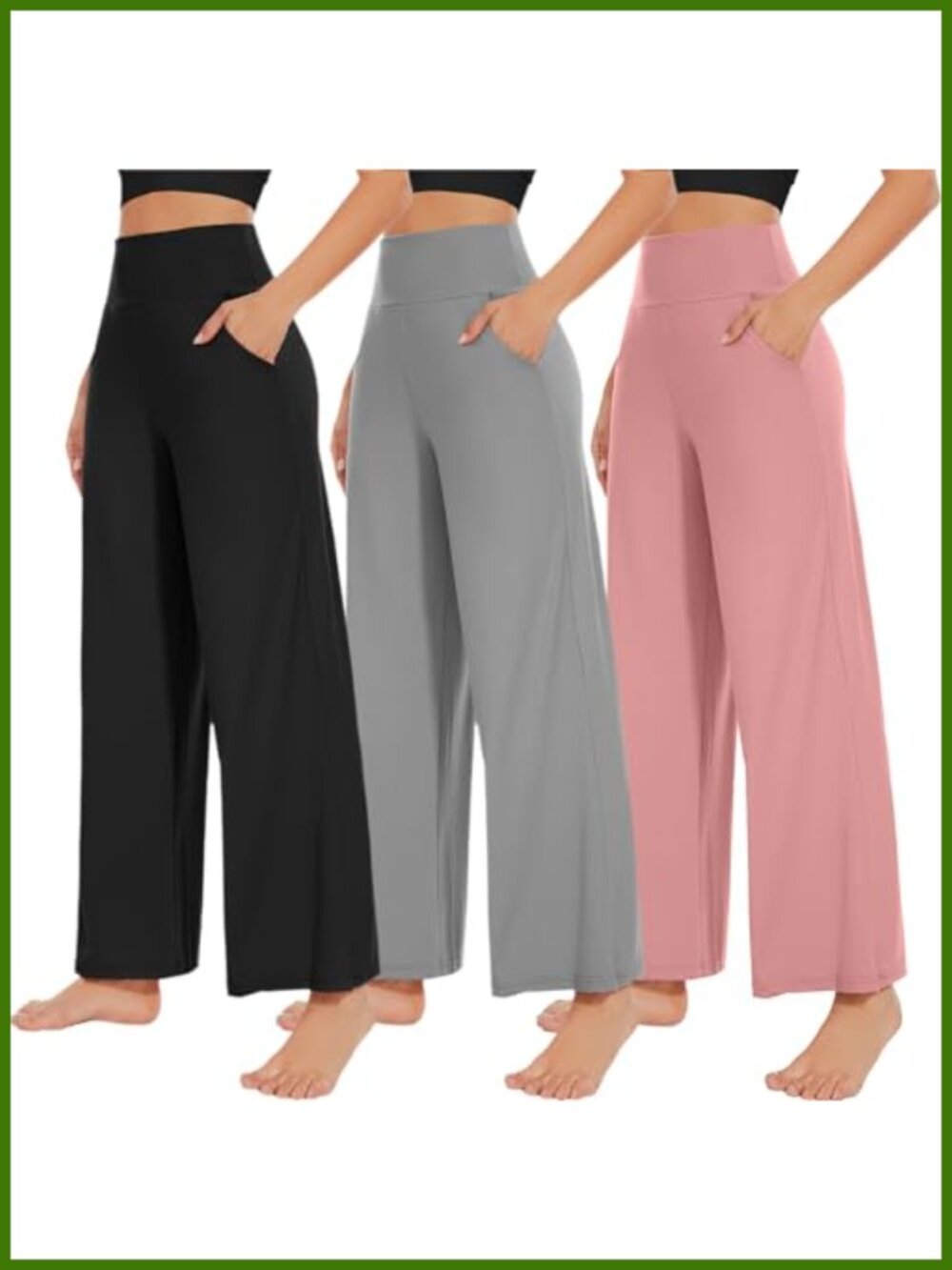 Wide Leg Pants with Pockets High Waist Loose Sweatpants Lounge Palazzo